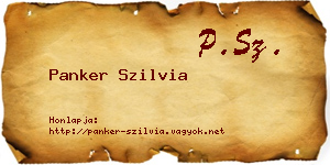 Panker Szilvia névjegykártya